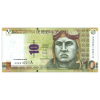 Банкнота Перу 10 новый соль 2016