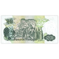 Банкнота Португалия 20 эскудо 1971
