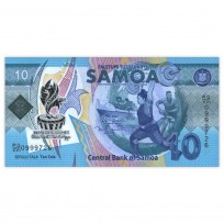 Банкнота Самоа 10 тала 2019 XVI Тихоокеанские игры