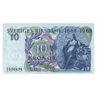 Швеция 10 крон 1968