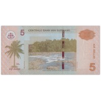 Банкнота Суринам 5 долларов 2012