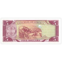 Банкнота Либерия 5 долларов 1999
