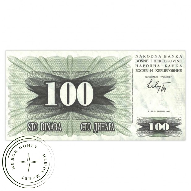 Босния и Герцеговина 100 динар 1992