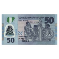 Банкнота Нигерия 50 найра 2010 50 лет независимости
