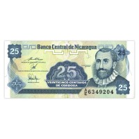 Банкнота Никарагуа 25 сентаво 1991