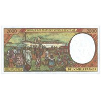 Банкнота Чад 2000 франков 2000
