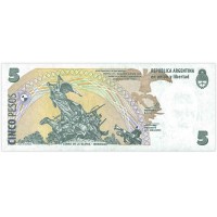 Банкнота Аргентина 5 песо 2010