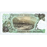 Банкнота Аргентина 50 песо 1983