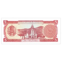 Банкнота Венесуэла 5 боливар 1989