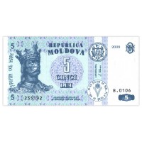 Банкнота Молдова 5 лей 2009
