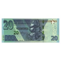 Зимбабве 20 долларов 2020