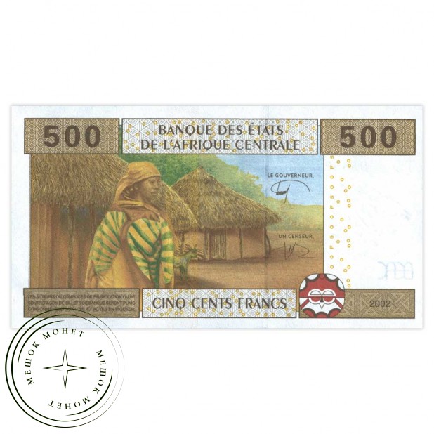 Центральная Африка Конго Литера T 500 франков 2002