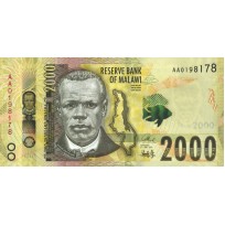 Банкнота Малави 2000 квача 2016