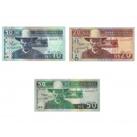 Намибия набор 10, 20 и 50 долларов 2001