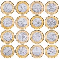 Бразилия 1 реал 2014 - 2016 Олимпиада в Рио набор 16 монет