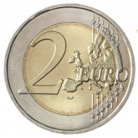 Монета Финляндия 2 евро 2012 10 лет наличному обращению евро