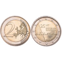 Монета Словения 2 евро 2016 Независимость