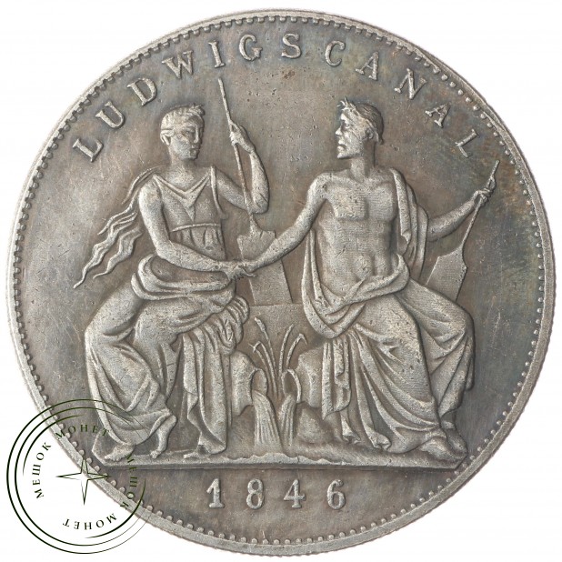 Копия Двойной талер 1846 Бавария - Людвиг I