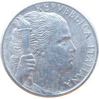 Монета Италия 5 лир 1950