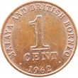 Малайя и Борнео 1 цент 1962