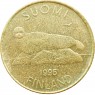 Финляндия 5 марок 1995 Тюлень Кувшинка
