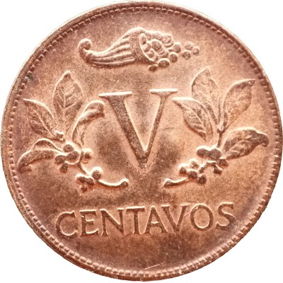Монета Колумбия 5 сентаво 1978