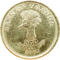 Монета Уганда 500 шиллингов 2003
