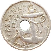 Монета Испания 50 сентимо 1949