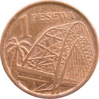 Монета Гана 1 песева 2007