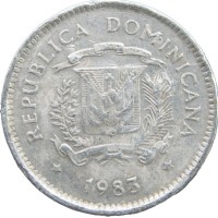 Монета Доминиканская республика 10 сентаво 1983