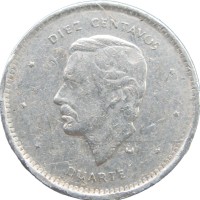 Монета Доминикана 10 сентаво 1983