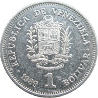 Монета Венесуэла 1 боливар 1989