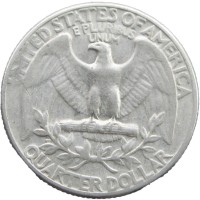 Монета США 25 центов 1966