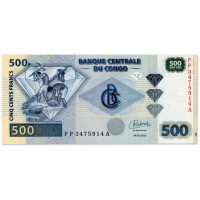Банкнота Конго 500 франков 2022