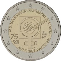 Бельгия 2 евро 2023 Избирательного права женщин (Буклет)
