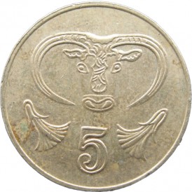 Монета Кипр 5 центов 1994