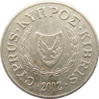 Монета Кипр 10 центов 2002