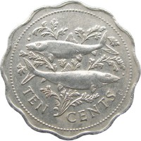 Багамские острова 10 центов 1989