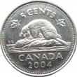 Канада 5 центов 2004
