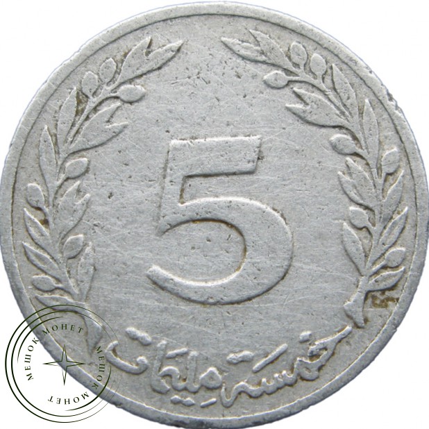 Тунис 5 миллим 1960