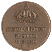 Монета Швеция 2 эре 1953