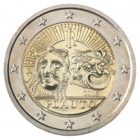 Монета Италия 2 евро 2016 Плавт