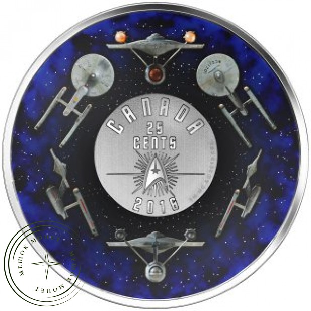 Канада 25 центов 2016 Звездный путь Star Trek набор с марками