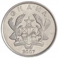 Монета Гана 10 песев 2007