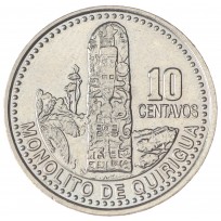 Монета Гватемала 10 сентаво 2008