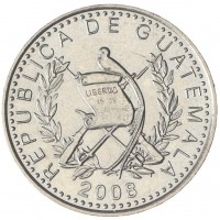 Монета Гватемала 10 сентаво 2008