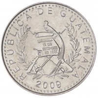 Монета Гватемала 10 сентаво 2009