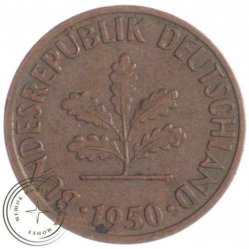Германия (ФРГ) 1 пфенниг 1950 2 — 90621425
