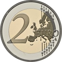 Монета Монако 2 евро 2025 Ле-Бо-ан-Прованс