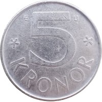 Монета Швеция 5 крон 1982